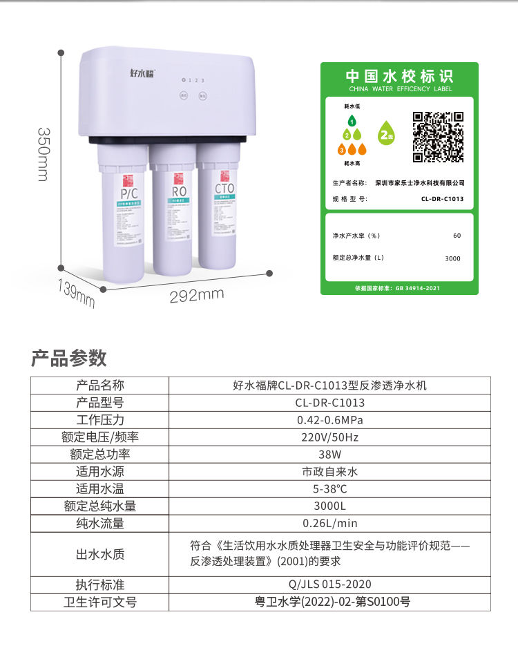 傢(jia)樂事好水福C1013産(chan)品(pin)介紹